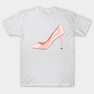 High Heeled shoe in Rose Quartz T-Shirt